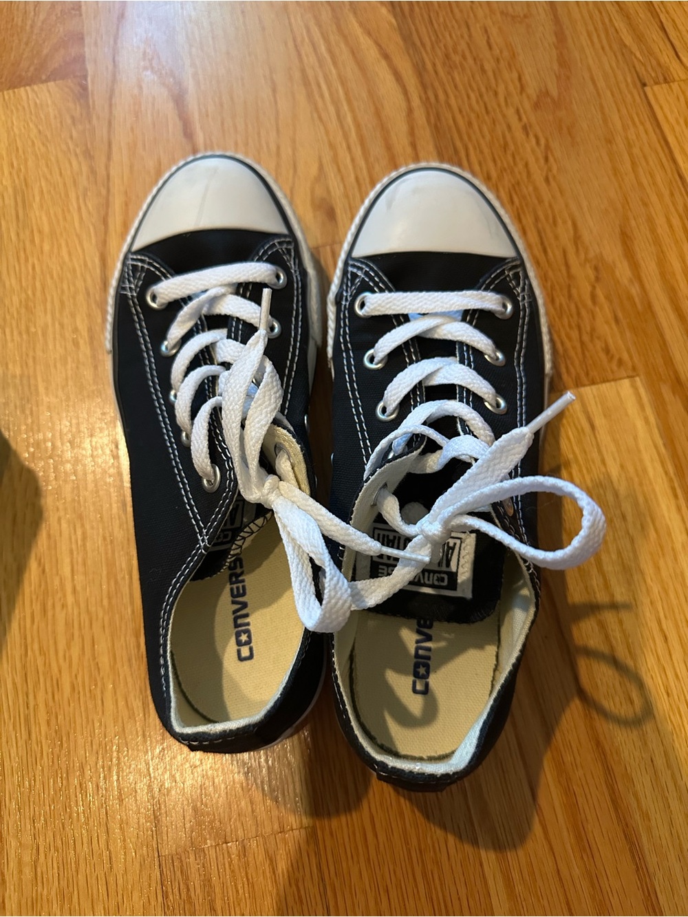 Converse Kids Black and White Low Top Canvas Sneakers